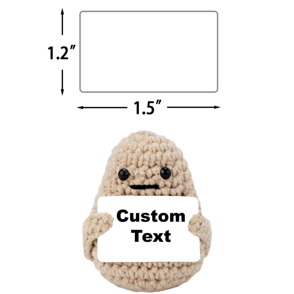 Personalized Crochet Potato with Message Card