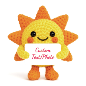 Personalized Crochet Sunshine Doll with Message Card