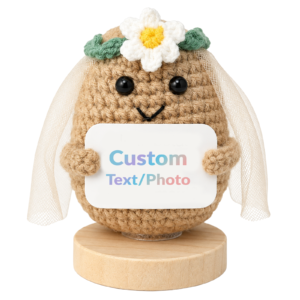 Personalized Crochet Potato Bride with Message Card