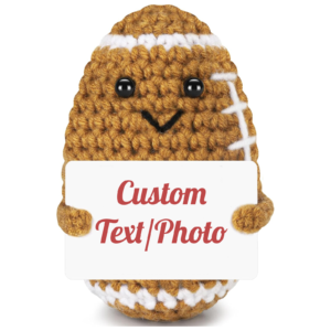 Personalized Crochet Football with Message Card