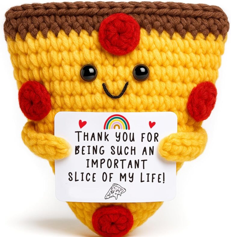 Personalized Crochet Pizza with Message Card