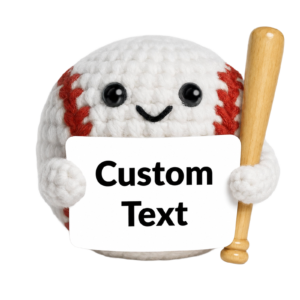 Personalized Crochet Baseball with Message Card
