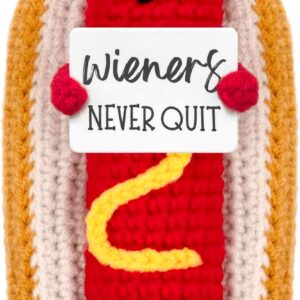 Personalized Crochet Hot Dog with Message Card